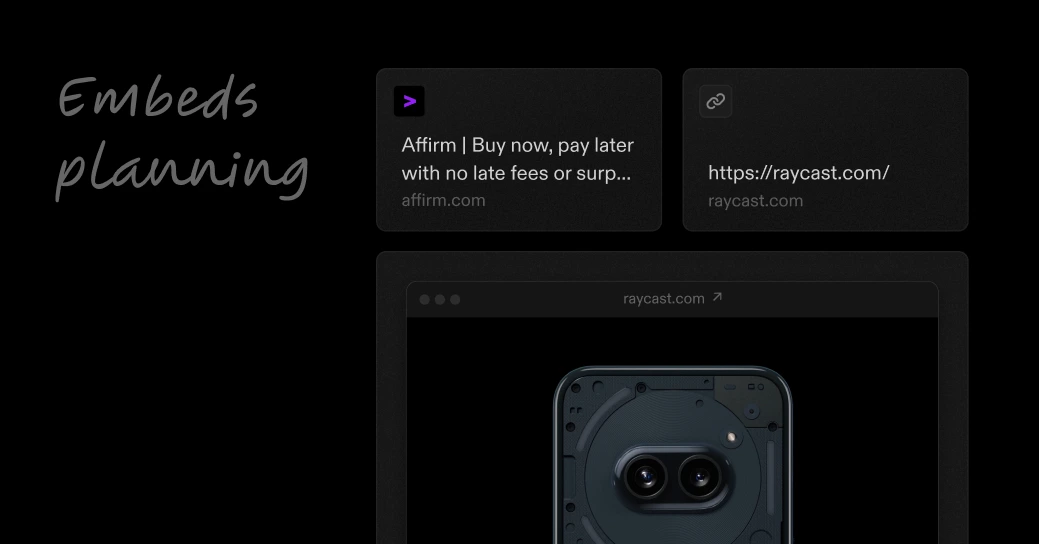 Embeds planning: link previews and rich embed explorations